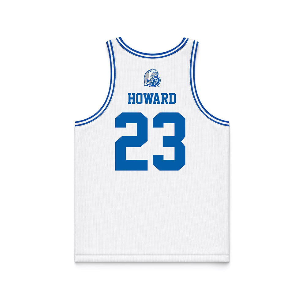 Drake - NCAA Men's Basketball : Isaia Howard - White Basketball Jersey-1