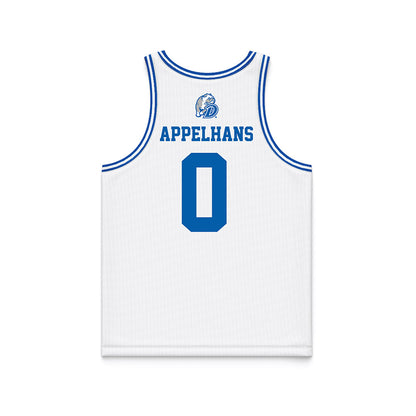 Drake - NCAA Men's Basketball : Braden Appelhans - White Basketball Jersey-1