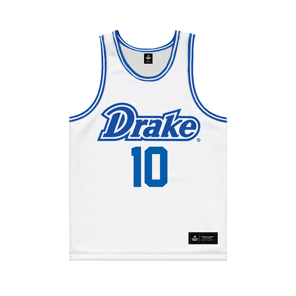 Drake - NCAA Men's Basketball : Eli Shetlar - White Basketball Jersey-0