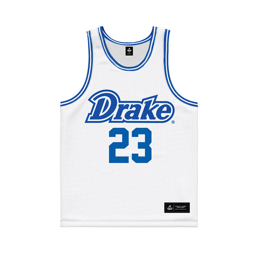 Drake - NCAA Men's Basketball : Isaia Howard - White Basketball Jersey-0