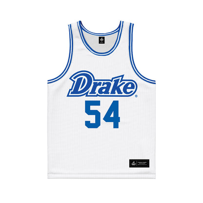 Drake - NCAA Men's Basketball : Daniel Abreu - White Basketball Jersey-0