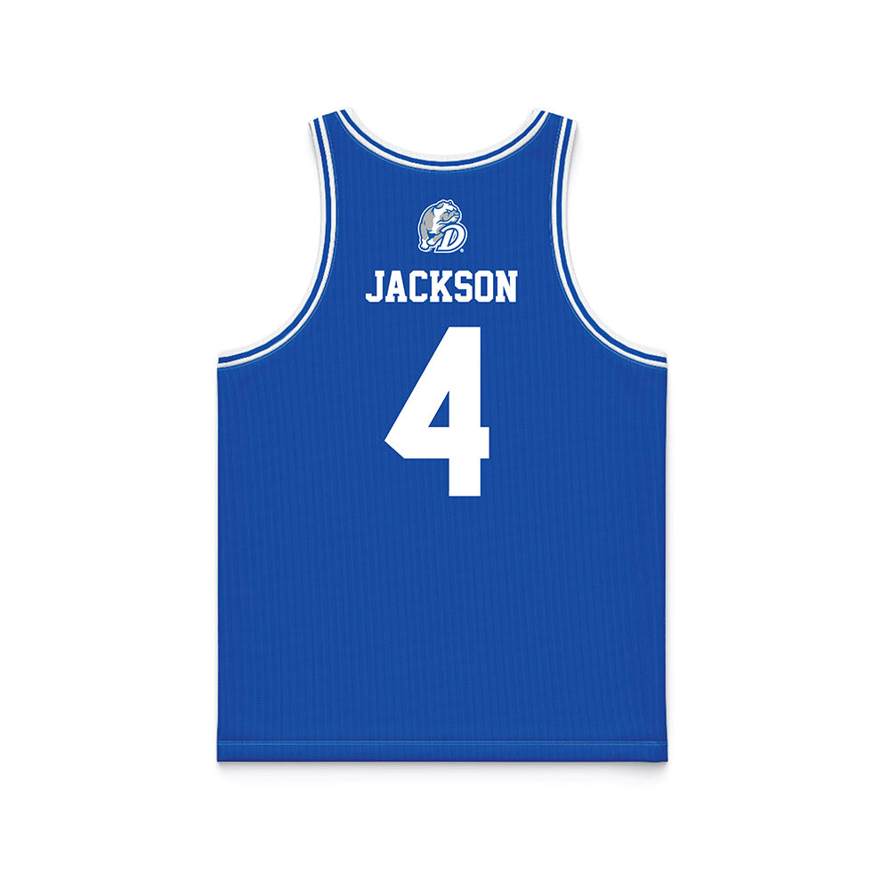 Drake - NCAA Men's Basketball : Isaiah Jackson - Blue Basketball Jersey-1