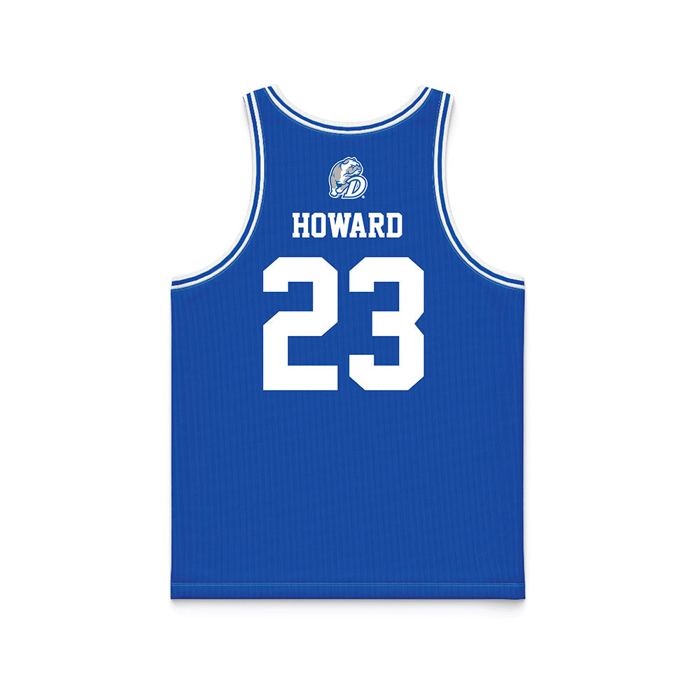 Drake - NCAA Men's Basketball : Isaia Howard - Blue Basketball Jersey-1