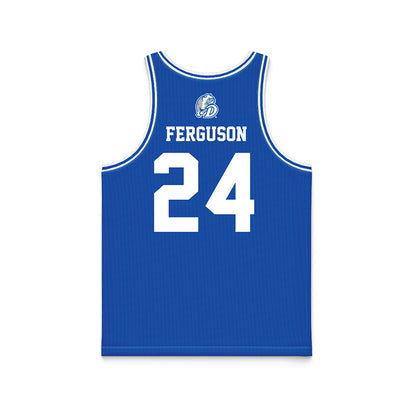 Drake - NCAA Men's Basketball : Nate Ferguson - Blue Basketball Jersey