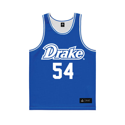 Drake - NCAA Men's Basketball : Daniel Abreu - Blue Basketball Jersey-0