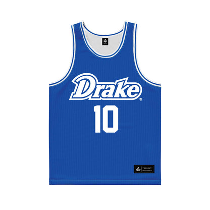 Drake - NCAA Men's Basketball : Eli Shetlar - Blue Basketball Jersey-0