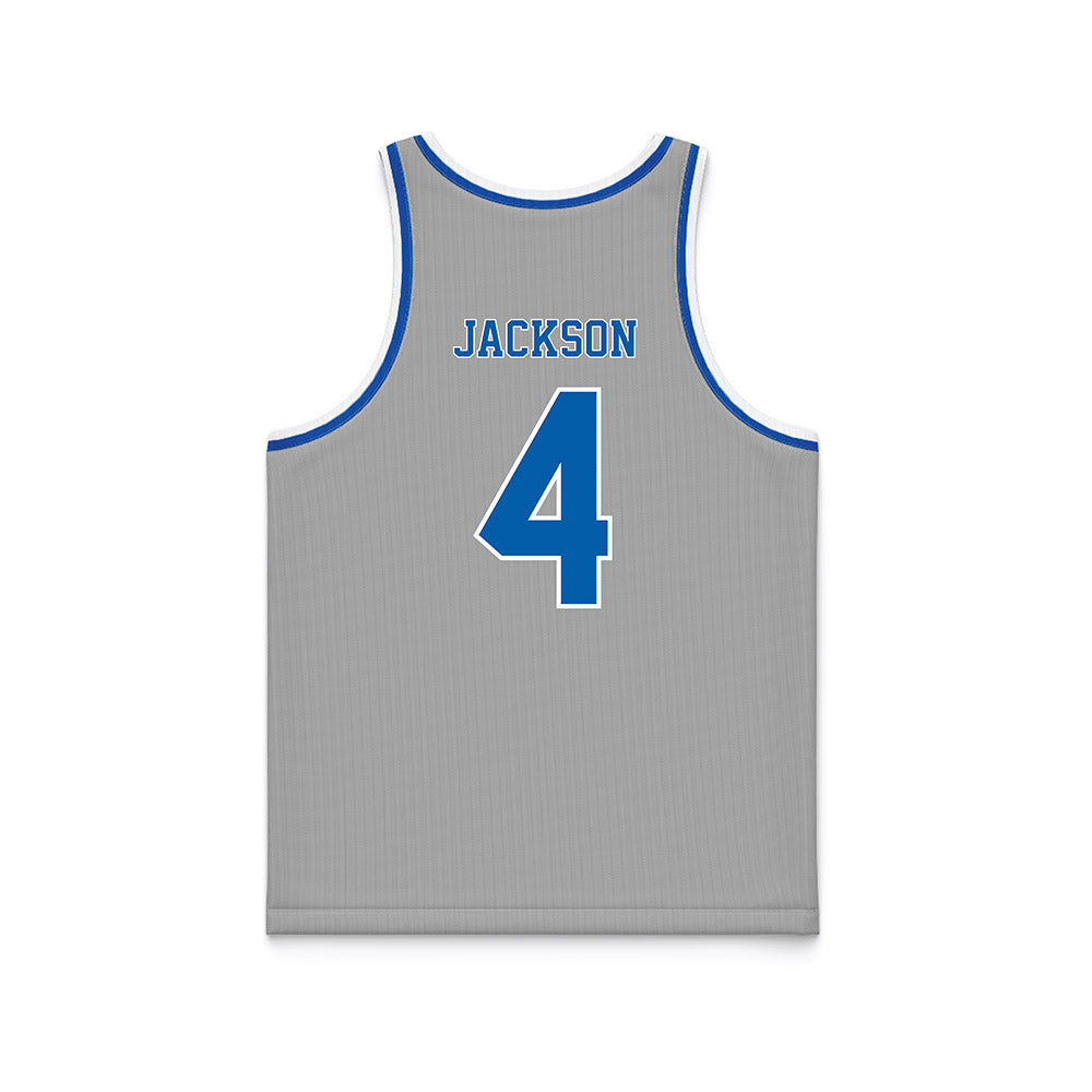 Drake - NCAA Men's Basketball : Isaiah Jackson - Grey Basketball Jersey-1