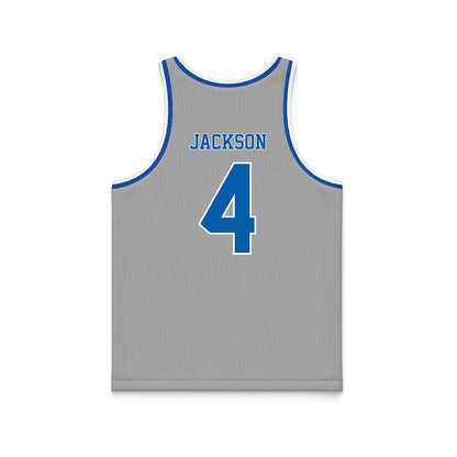 Drake - NCAA Men's Basketball : Isaiah Jackson - Grey Basketball Jersey-1