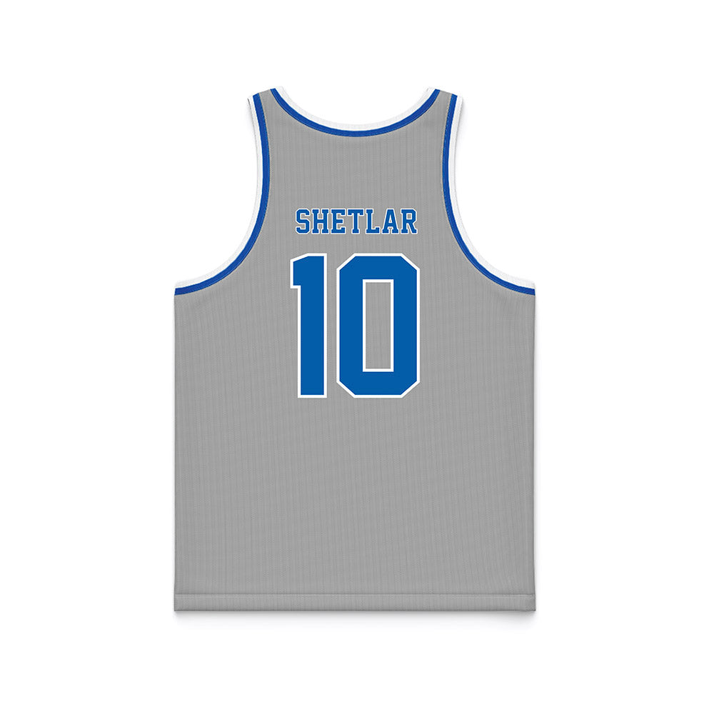 Drake - NCAA Men's Basketball : Eli Shetlar - Grey Basketball Jersey-1