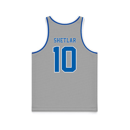 Drake - NCAA Men's Basketball : Eli Shetlar - Grey Basketball Jersey-1