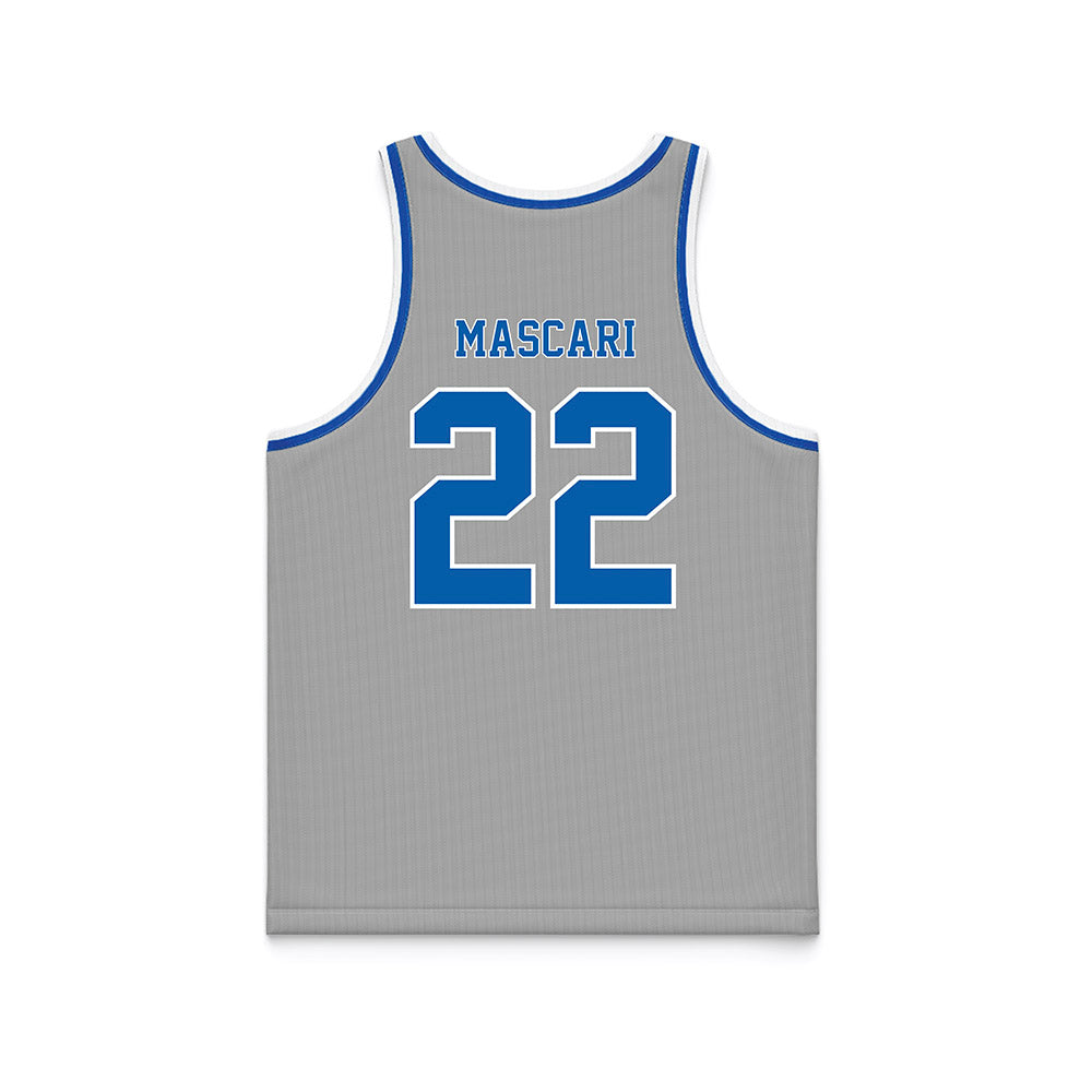 Drake - NCAA Men's Basketball : Mitch Mascari - Grey Basketball Jersey-1