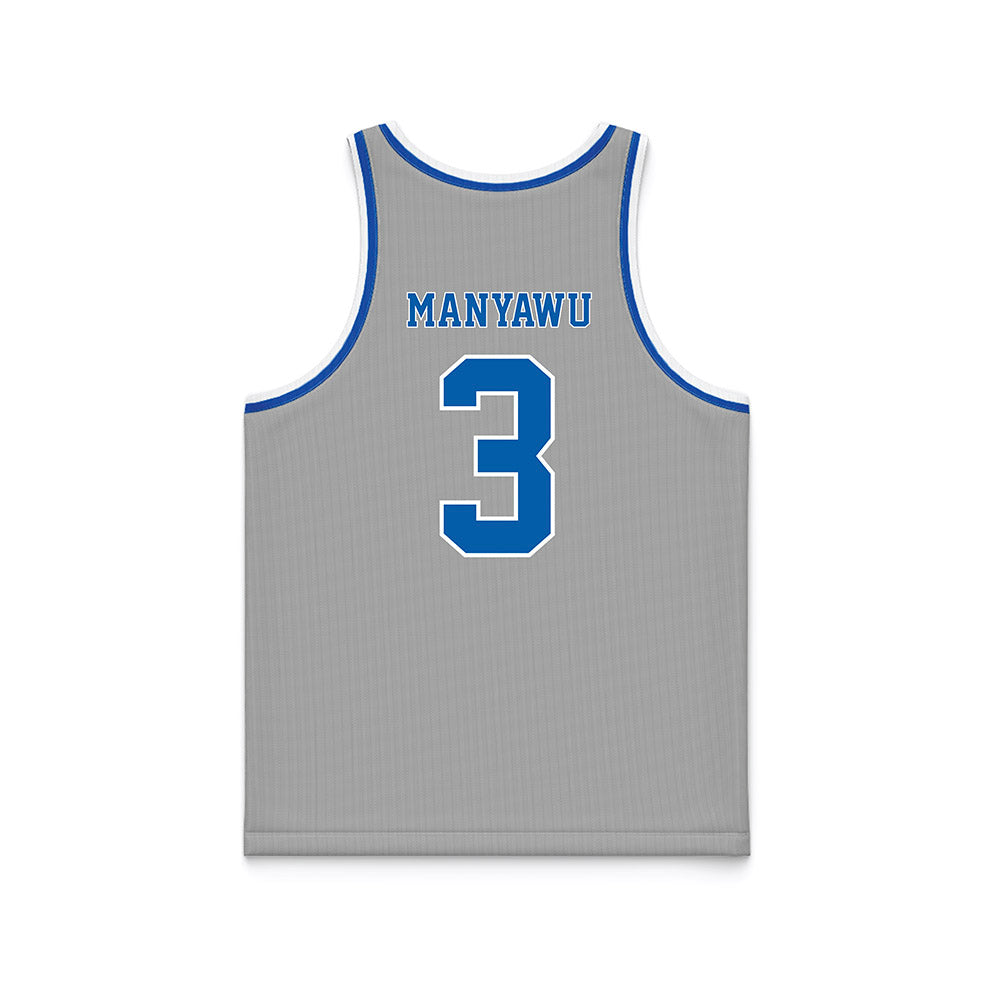 Drake - NCAA Men's Basketball : Cameron Manyawu - Grey Basketball Jersey-1