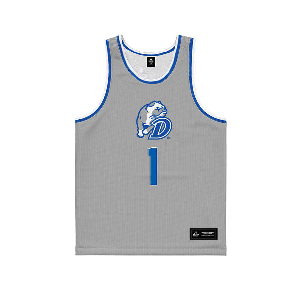 Drake - NCAA Men's Basketball : Owen Larson - Grey Basketball Jersey-0