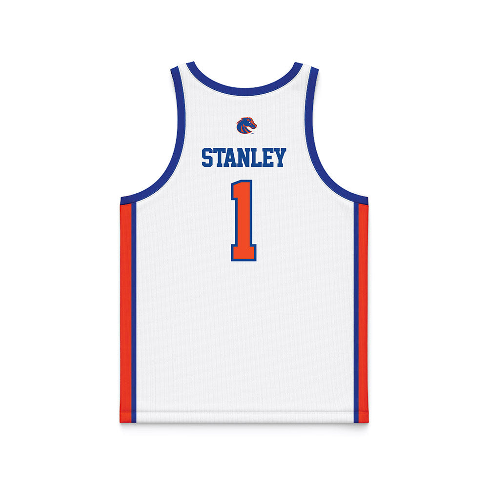 Boise State - NCAA Men's Basketball : O'Mar Stanley - White Basketball Jersey