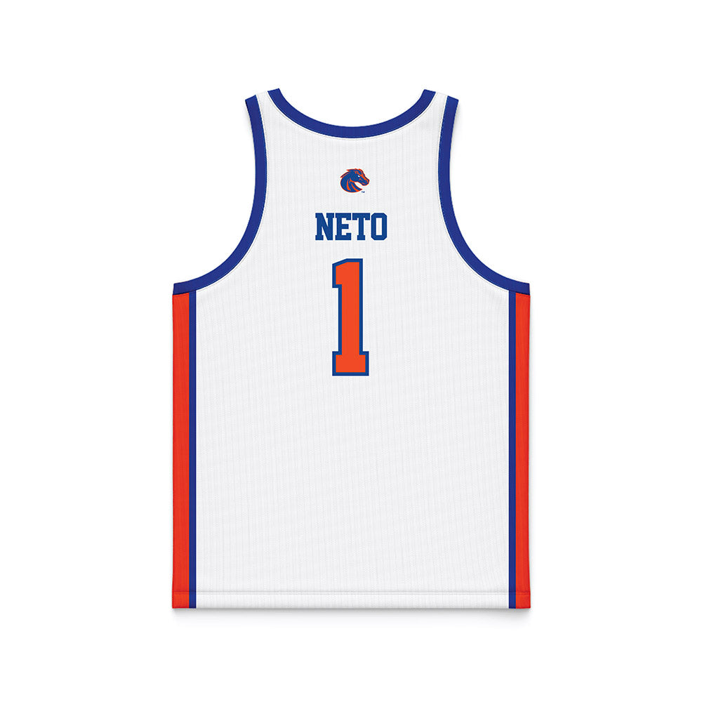 Boise State - NCAA Men's Basketball : Aginaldo Neto - White Basketball Jersey-1