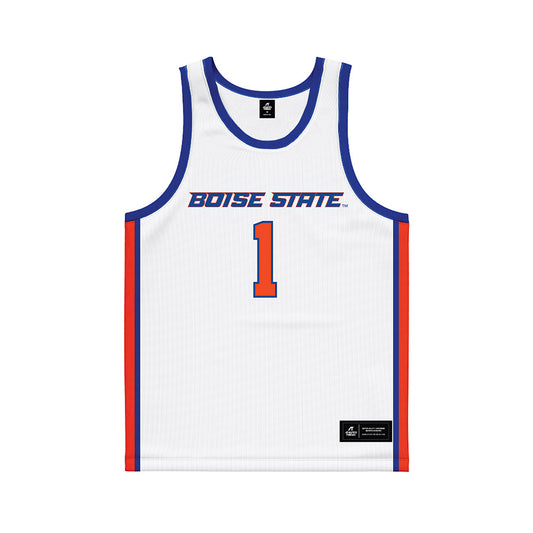 Boise State - NCAA Men's Basketball : O'Mar Stanley - White Basketball Jersey