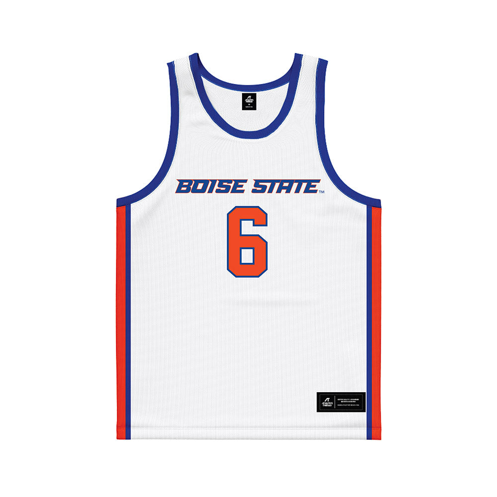 Boise State - NCAA Men's Basketball : Pearson Carmichael - White Basketball Jersey