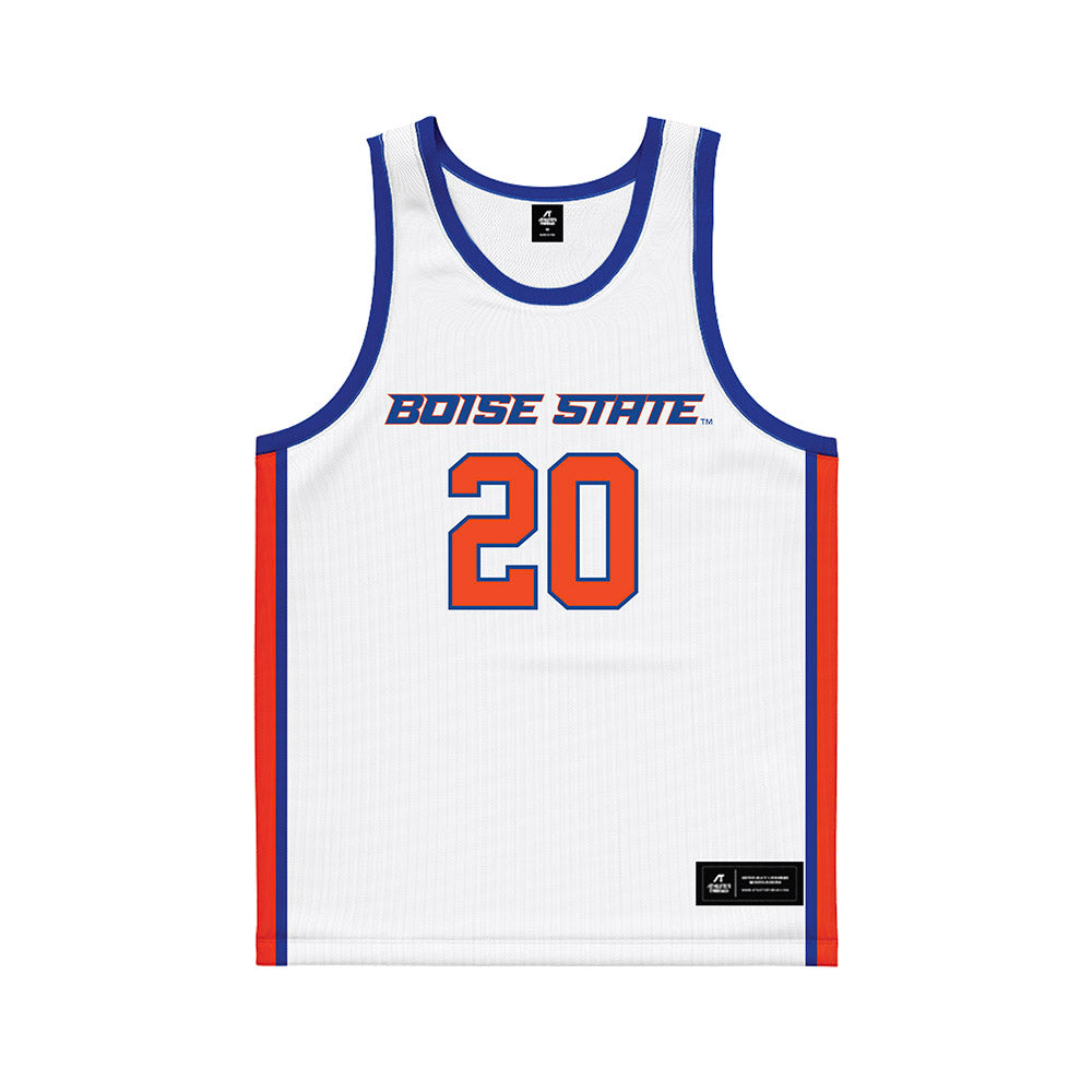 Boise State - NCAA Men's Basketball : Drew Fielder - White Basketball Jersey-0