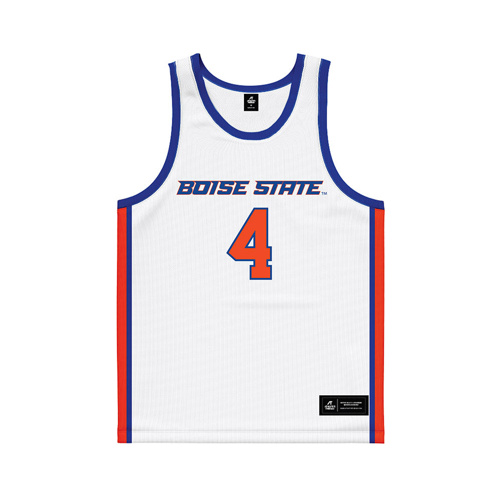Boise State - NCAA Men's Basketball : Dylan Andrews - White Basketball Jersey-0