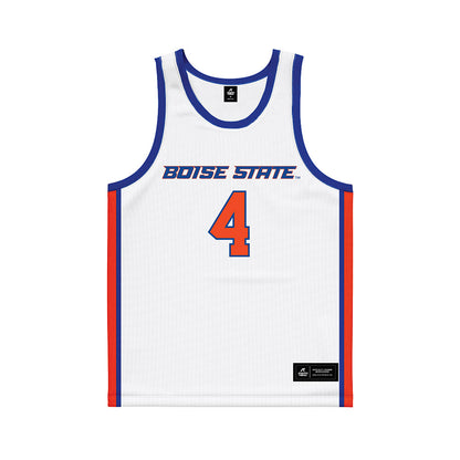 Boise State - NCAA Men's Basketball : Dylan Andrews - White Basketball Jersey-0