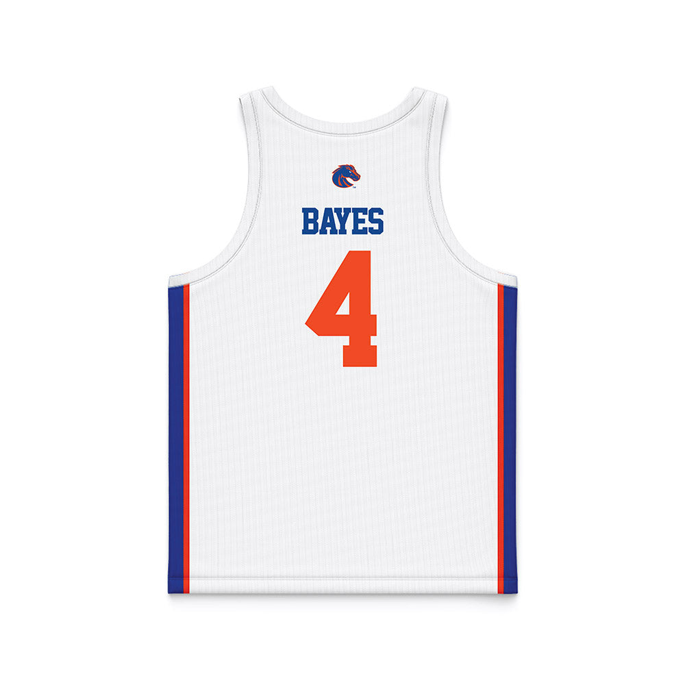 Boise State - NCAA Women's Basketball : Dani Bayes - White Basketball Jersey-1