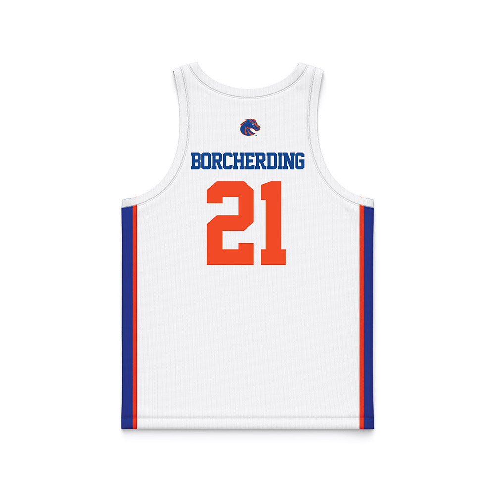 Boise State - NCAA Women's Basketball : Mason Borcherding - White Basketball Jersey-1