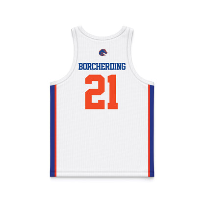 Boise State - NCAA Women's Basketball : Mason Borcherding - White Basketball Jersey-1