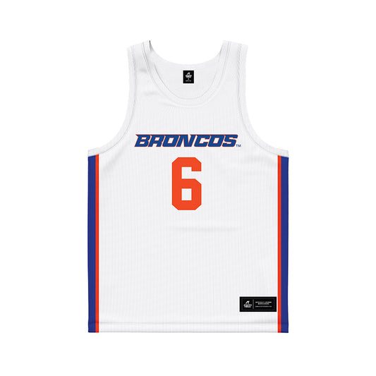 Boise State - NCAA Women's Basketball : Milly Sharp - White Basketball Jersey