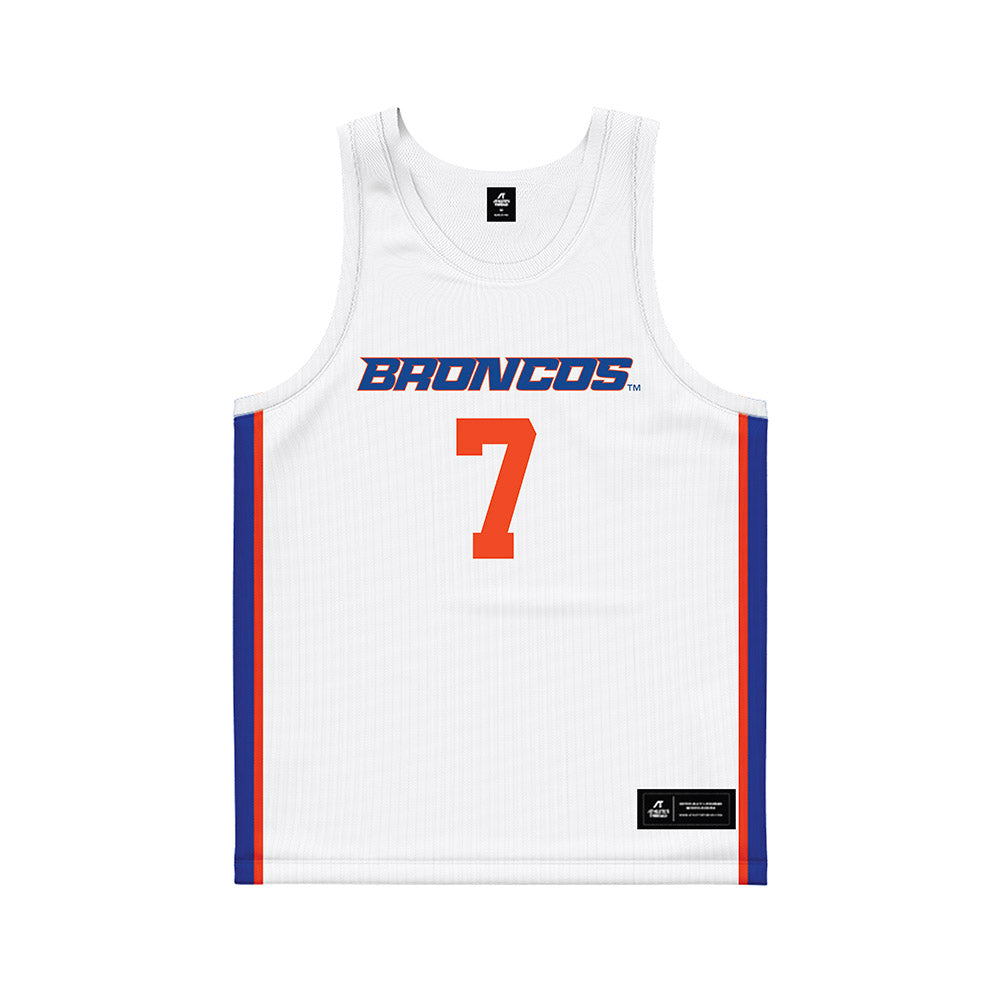 Boise State - NCAA Women's Basketball : Izzir Harms - White Basketball Jersey-0