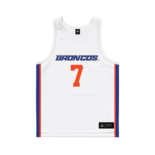 Boise State - NCAA Women's Basketball : Izzir Harms - White Basketball Jersey-0