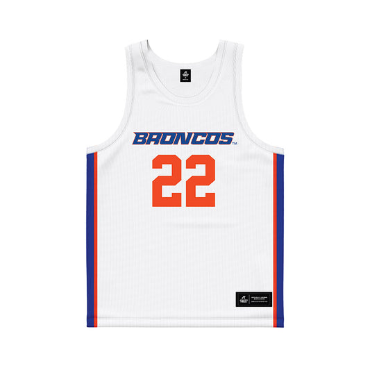 Boise State - NCAA Women's Basketball : Kennasyn Garza - White Basketball Jersey-0