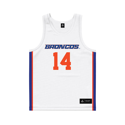 Boise State - NCAA Women's Basketball : Mya Hansen - White Basketball Jersey-0