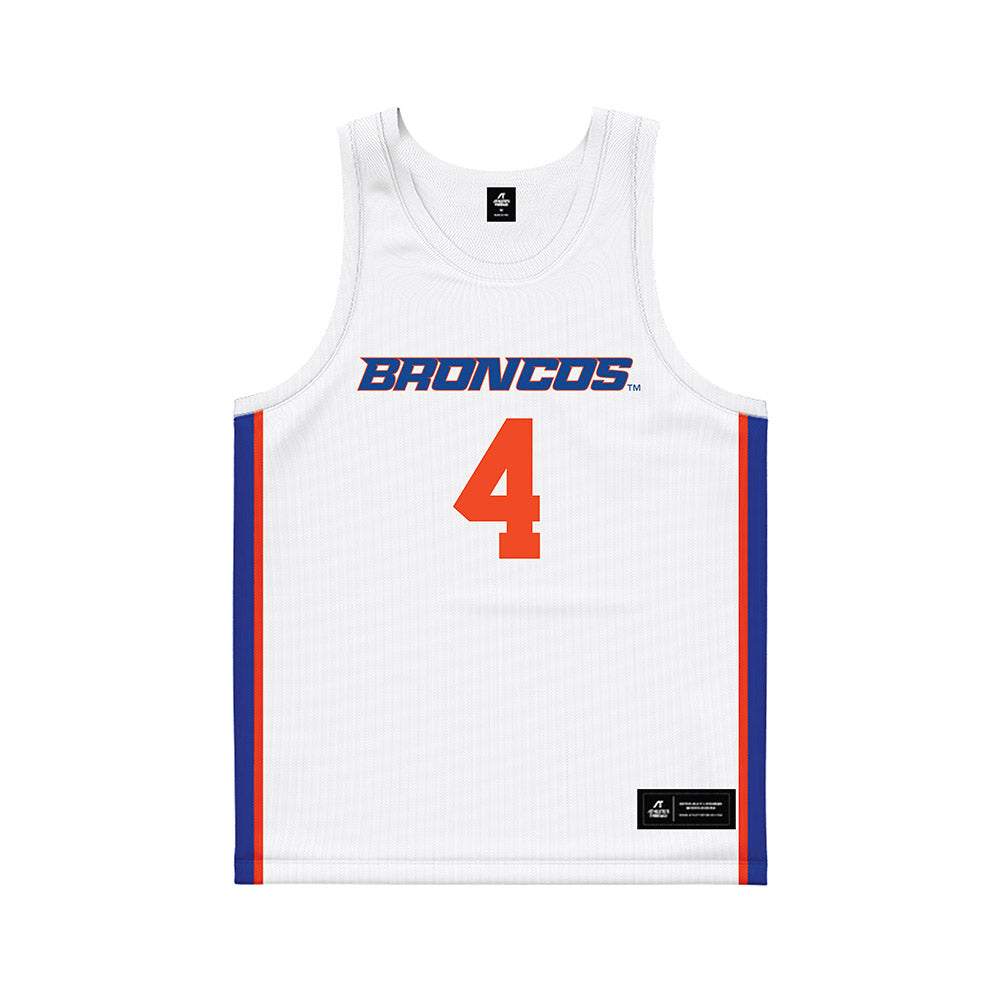 Boise State - NCAA Women's Basketball : Dani Bayes - White Basketball Jersey-0