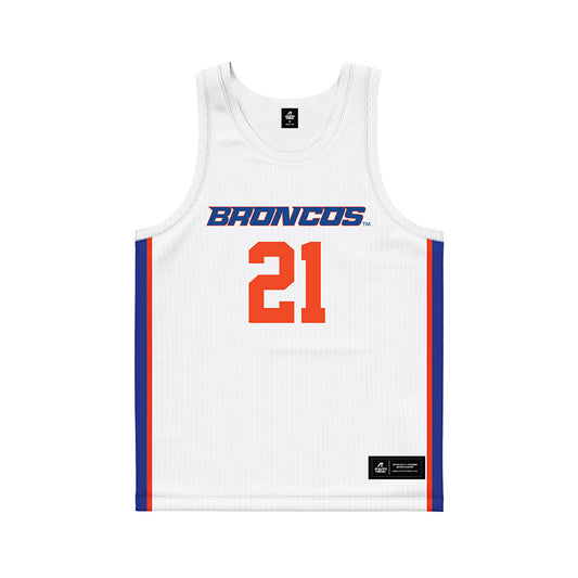Boise State - NCAA Women's Basketball : Mason Borcherding - White Basketball Jersey-0
