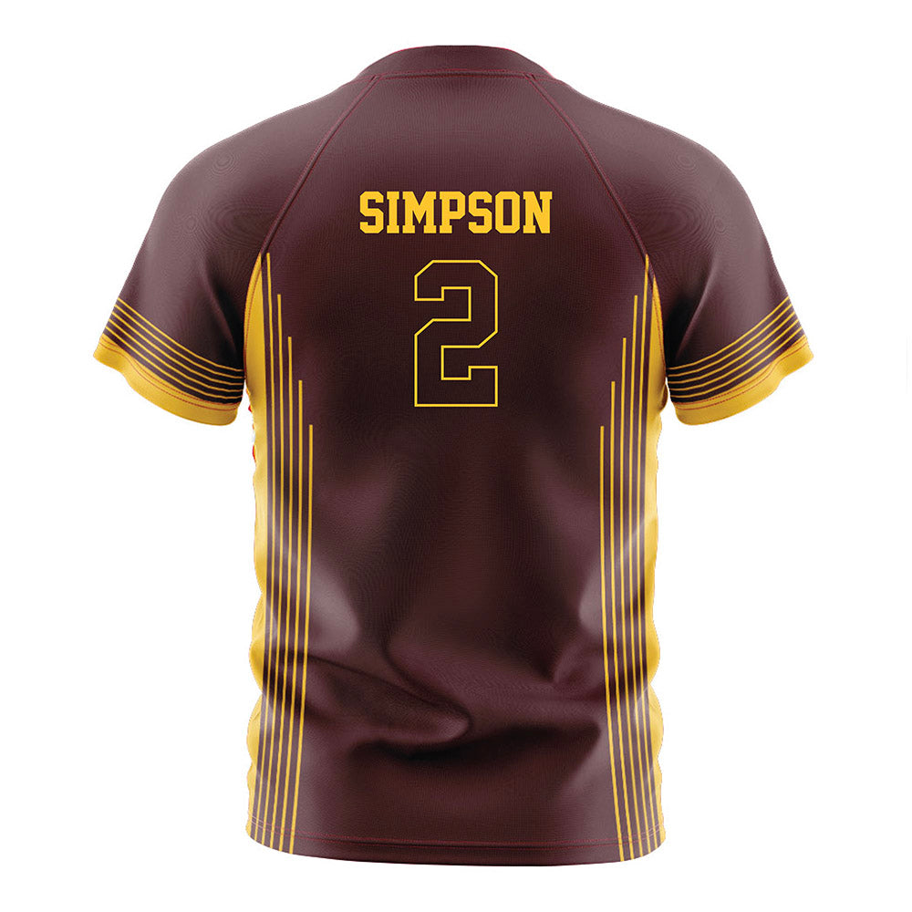 Arizona State - NCAA Women's Soccer : emilie simpson - Maroon Soccer Jersey