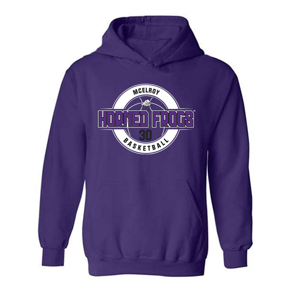 TCU - NCAA Men's Basketball : Drew McElroy - Classic Fashion Shersey Hooded Sweatshirt