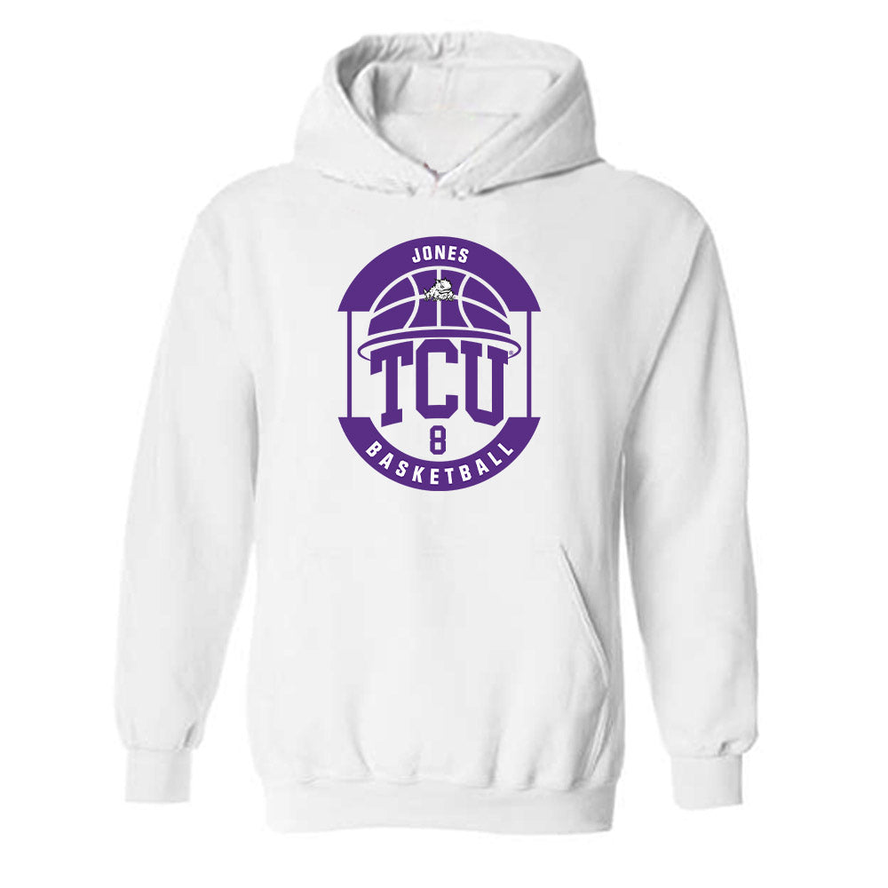 TCU - NCAA Men's Basketball : Robert Jones - Classic Fashion Shersey Hooded Sweatshirt-0