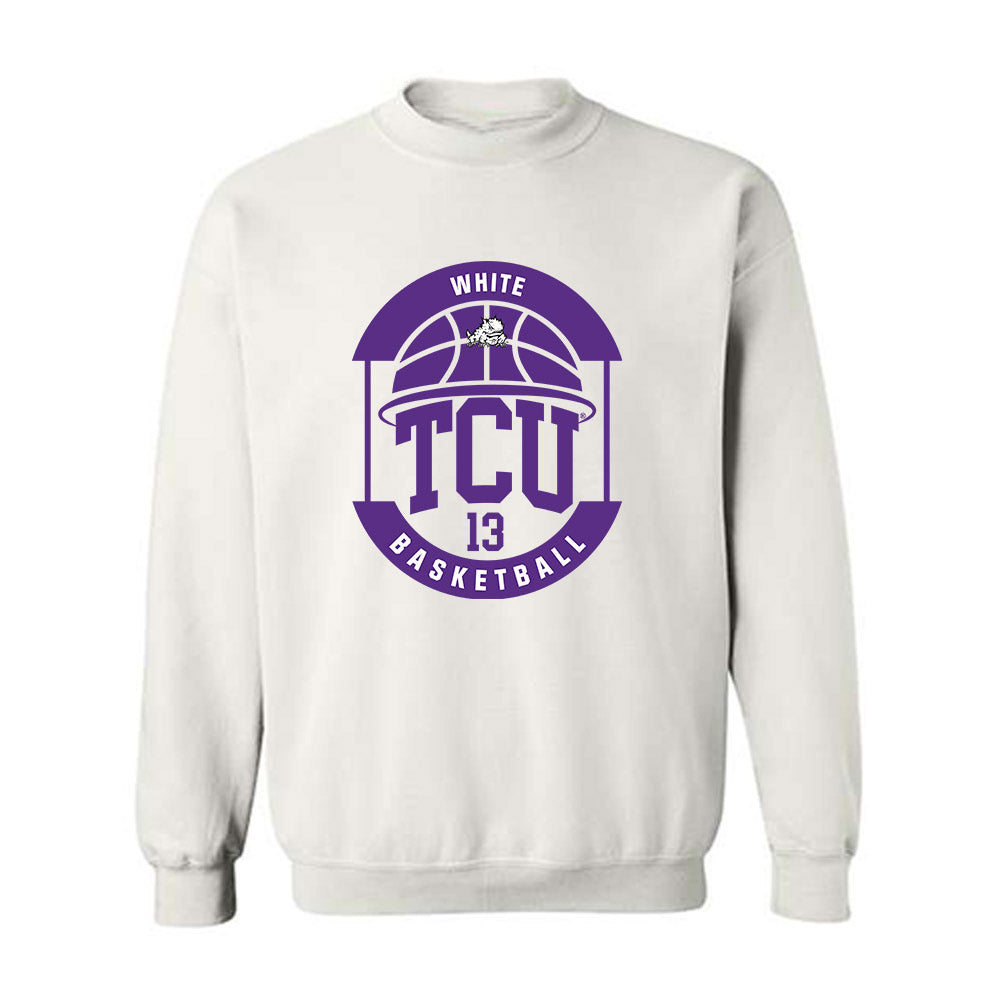 TCU - NCAA Men's Basketball : Trazarien White - Classic Fashion Shersey Crewneck Sweatshirt