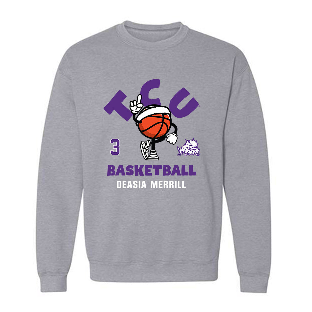 TCU - NCAA Women's Basketball : Deasia Merrill - Fashion Shersey Crewneck Sweatshirt