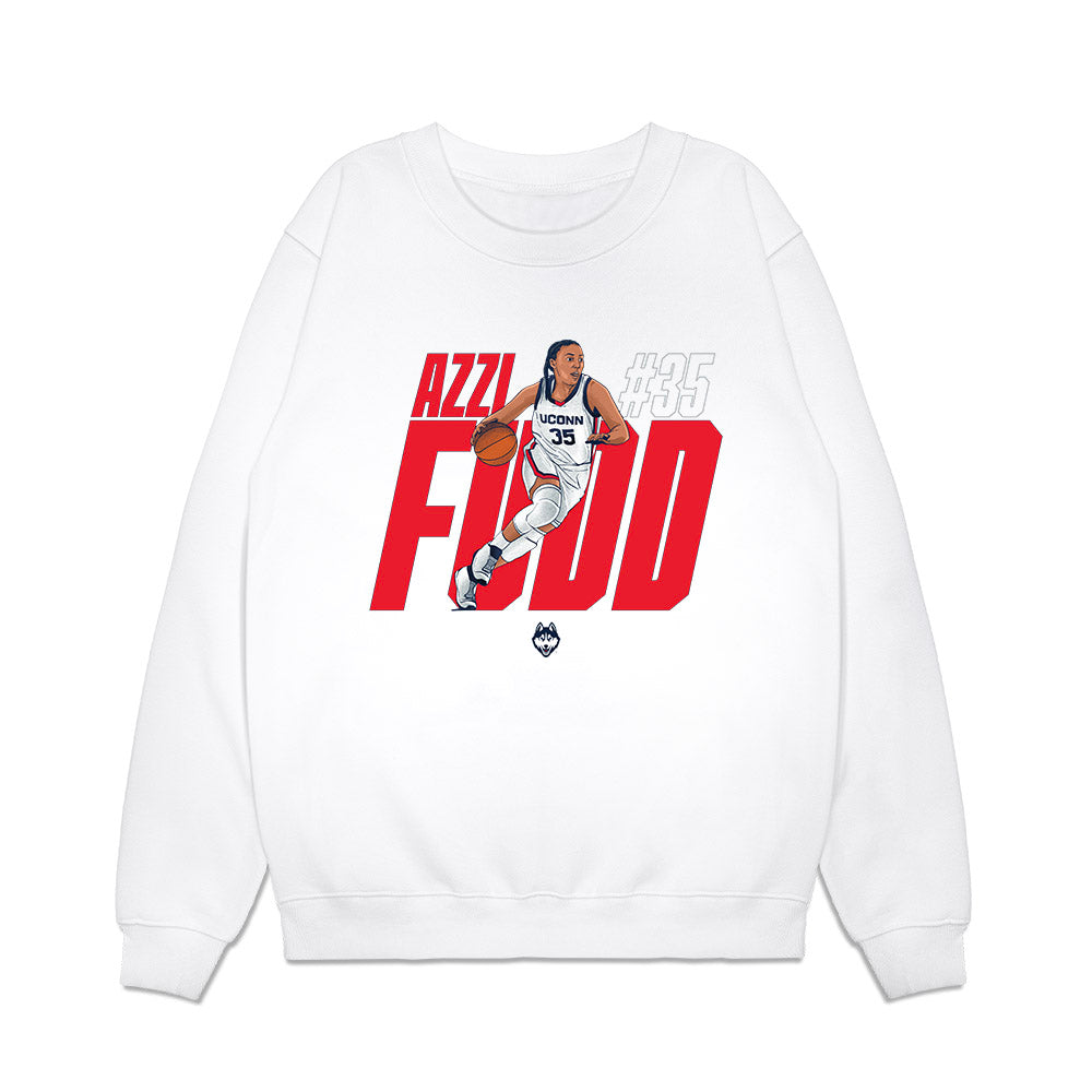 UConn - NCAA Women's Basketball : Azzi Fudd - Premium Crewneck Sweatshirt-0