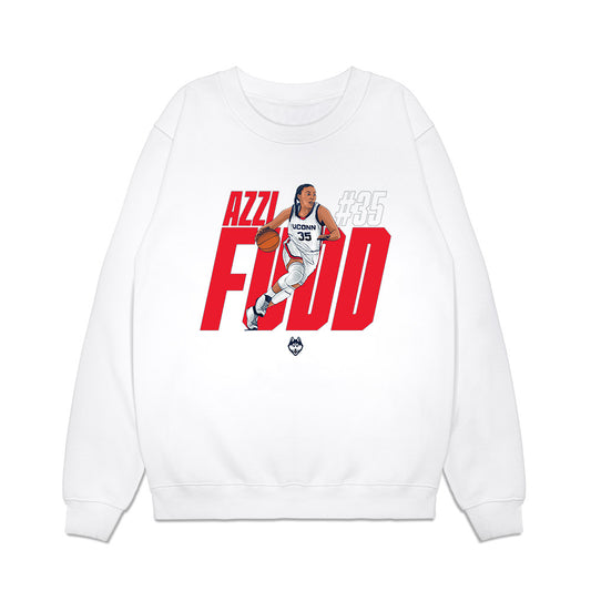 UConn - NCAA Women's Basketball : Azzi Fudd - Premium Crewneck Sweatshirt-0