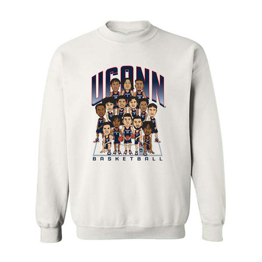 UConn - NCAA Men's Basketball : Team Caricature -  Crewneck Sweatshirt