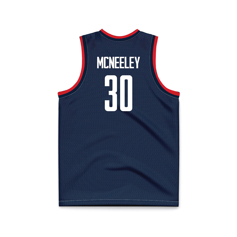 UConn - NCAA Men's Basketball : Liam McNeeley - Navy Basketball Jersey