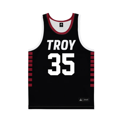 Troy - NCAA Women's Basketball : Leilani Guion - Black Basketball Jersey-0