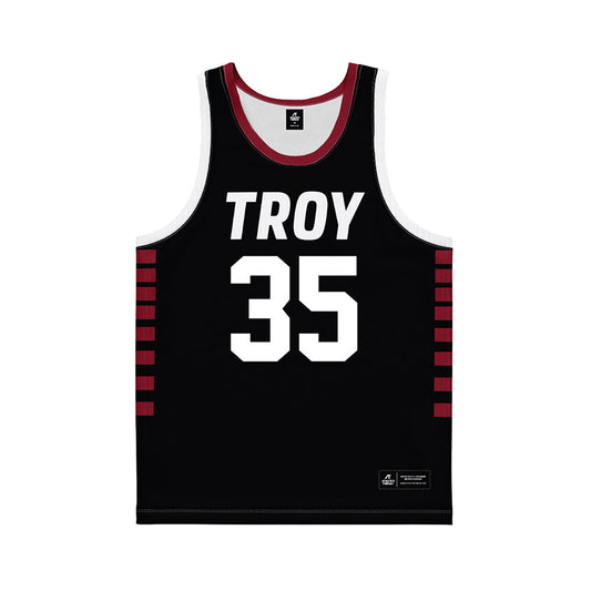 Troy - NCAA Women's Basketball : Leilani Guion - Black Basketball Jersey-0
