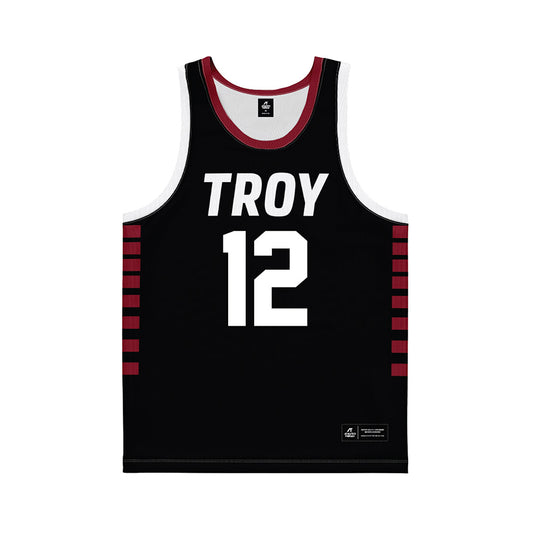 Troy - NCAA Women's Basketball : Maeva de la Fortuna Ngnawo Nguiensam - Black Basketball Jersey-0