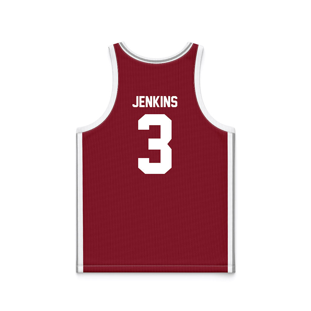 Troy - NCAA Women's Basketball : Emani Jenkins - Cardinal Red Basketball Jersey-1
