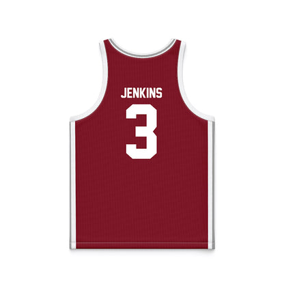Troy - NCAA Women's Basketball : Emani Jenkins - Cardinal Red Basketball Jersey-1