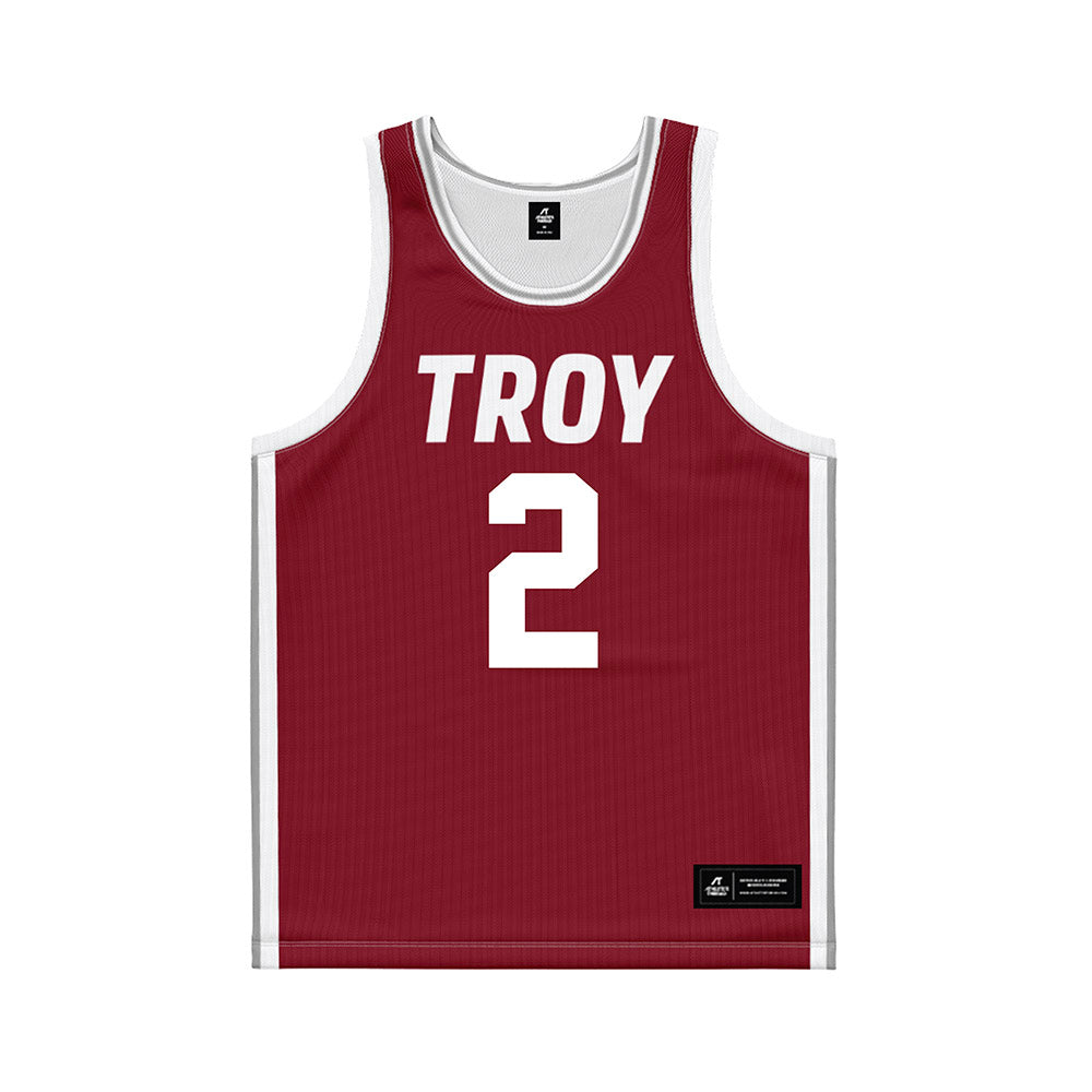 Troy - NCAA Women's Basketball : Ashley Baez - Cardinal Red Basketball Jersey-0