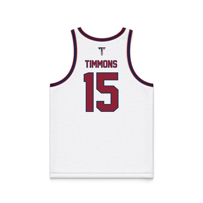 Troy - NCAA Women's Basketball : Jasmine Timmons - White Patriotic Basketball Jersey-1